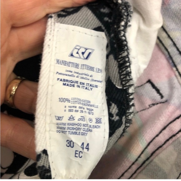 VERSACE COUTURE VINTAGE 1990s JEANS NEW YORK POP ART DESIGN SIZE 30 - Picture 9 of 16